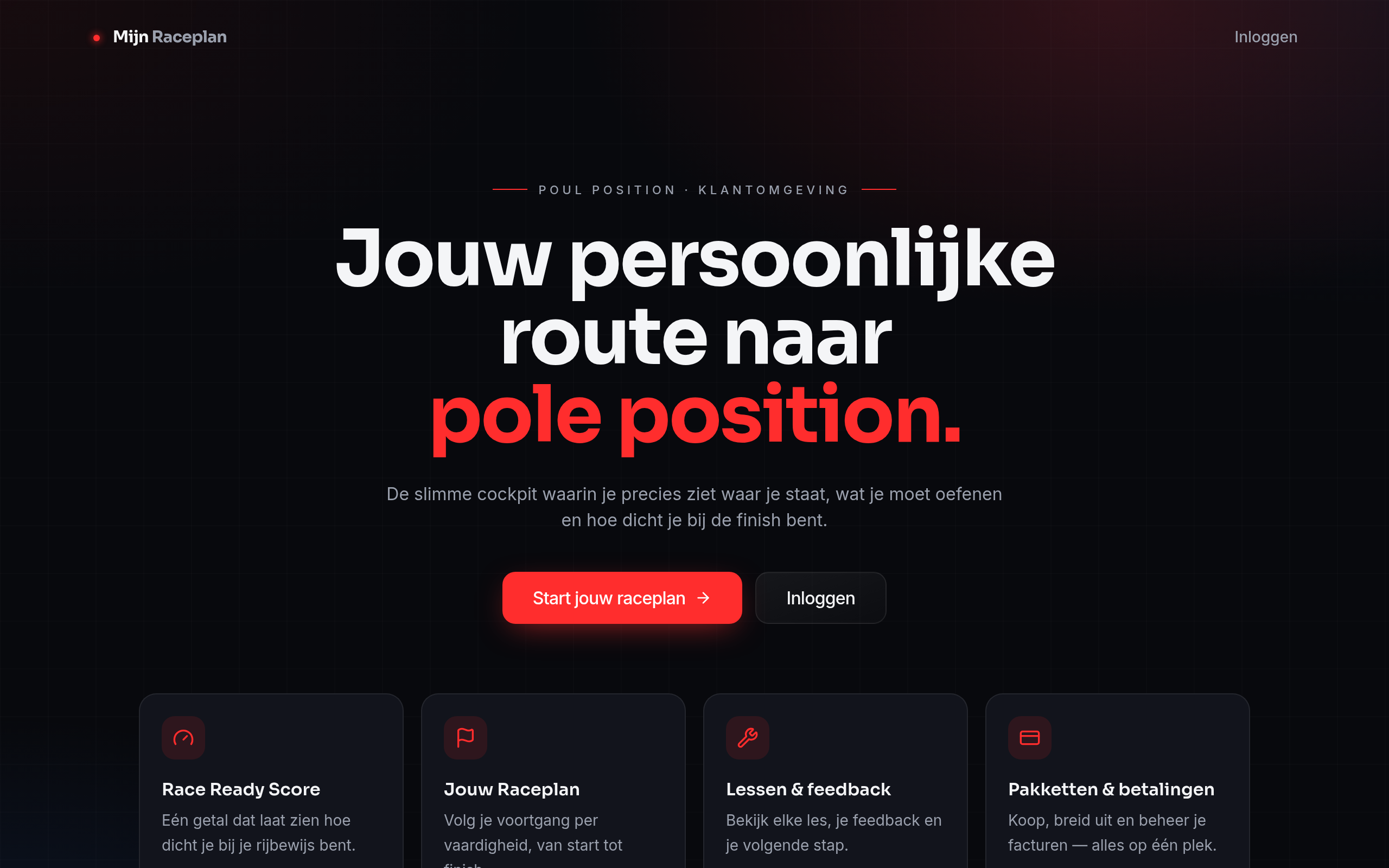 Screenshot van Mijn Raceplan