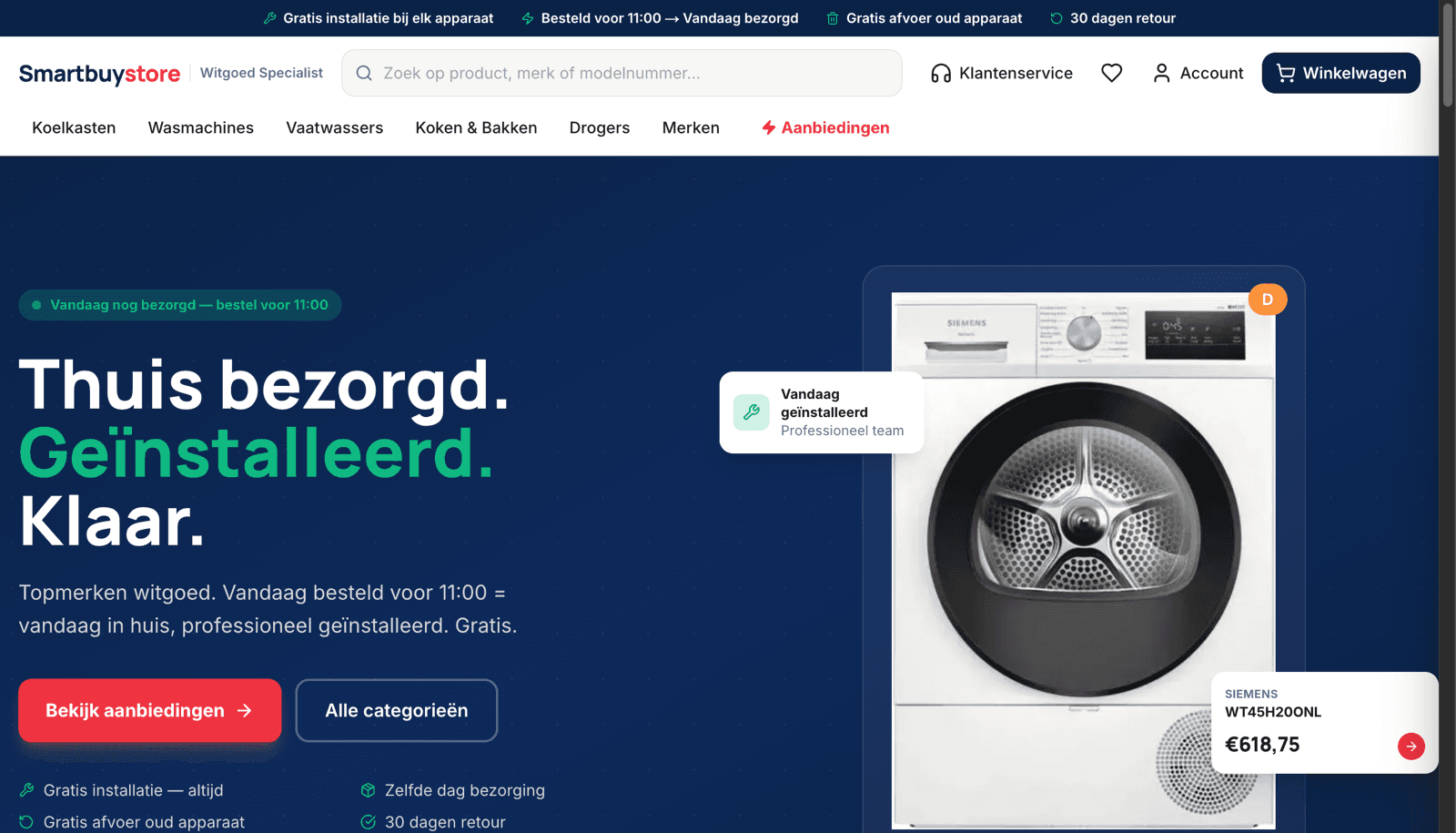 Screenshot van SmartBuy